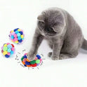 Plush Cat Ball Toy with Bell – Interactive Indoor Kitten Chase & Chew Toy