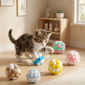 Plush Cat Ball Toy with Bell – Interactive Indoor Kitten Chase & Chew Toy