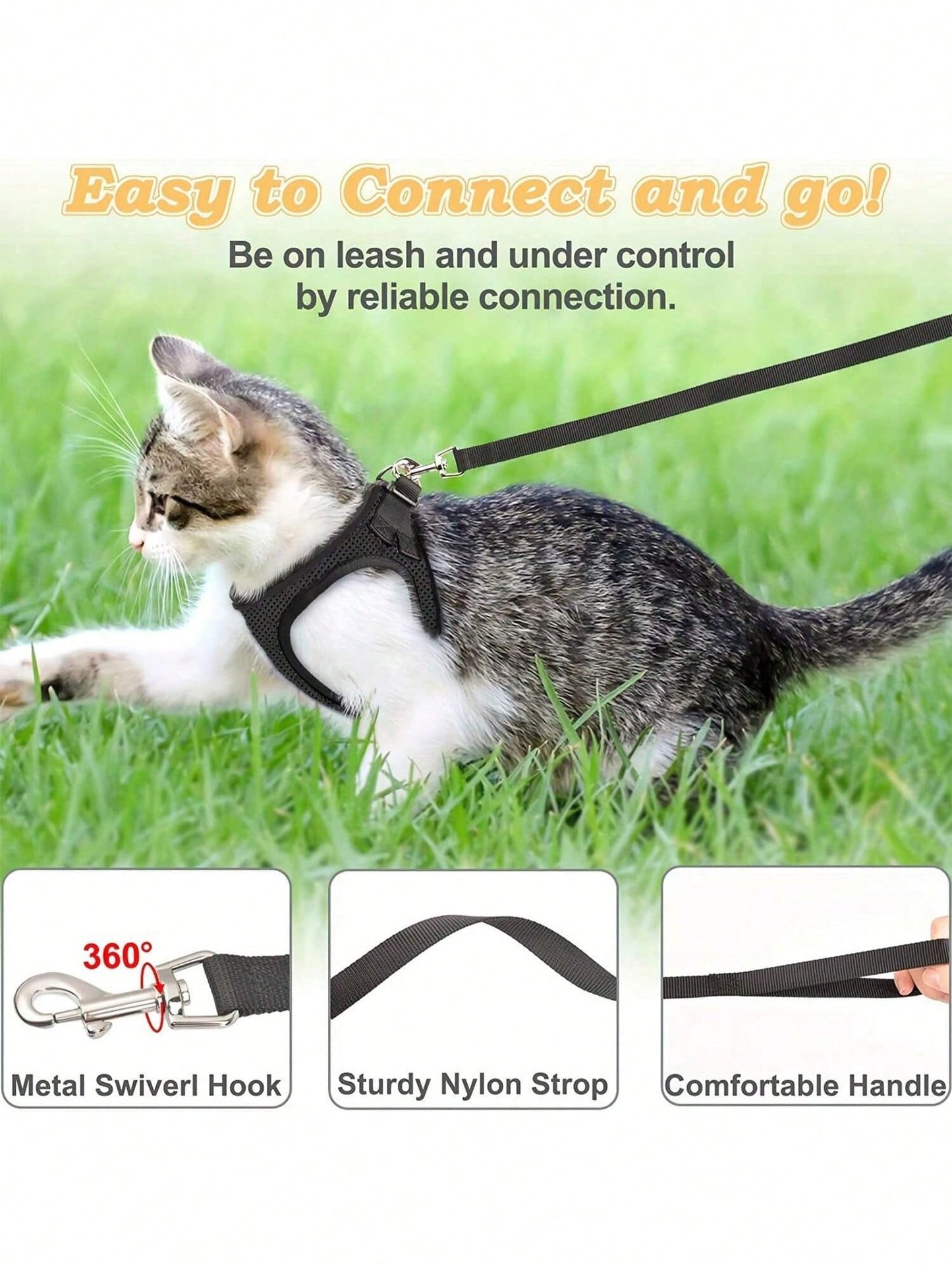 Breathable No-Pull Pet Harness | Adjustable Dog & Cat Vest
