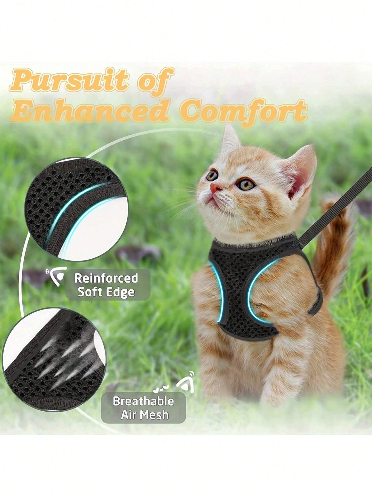 Breathable No-Pull Pet Harness | Adjustable Dog & Cat Vest