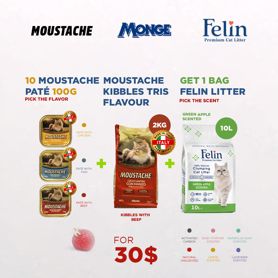 Moustache Pate + Moustache Dry Food+ Felin Offer