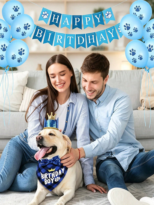 Pet Birthday Party Set – Dog Birthday Decorations & Photo Props