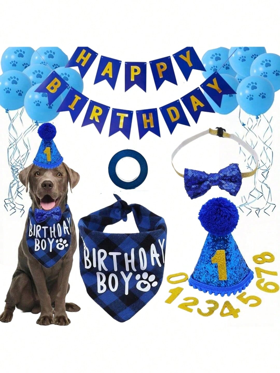 Pet Birthday Party Set – Dog Birthday Decorations & Photo Props