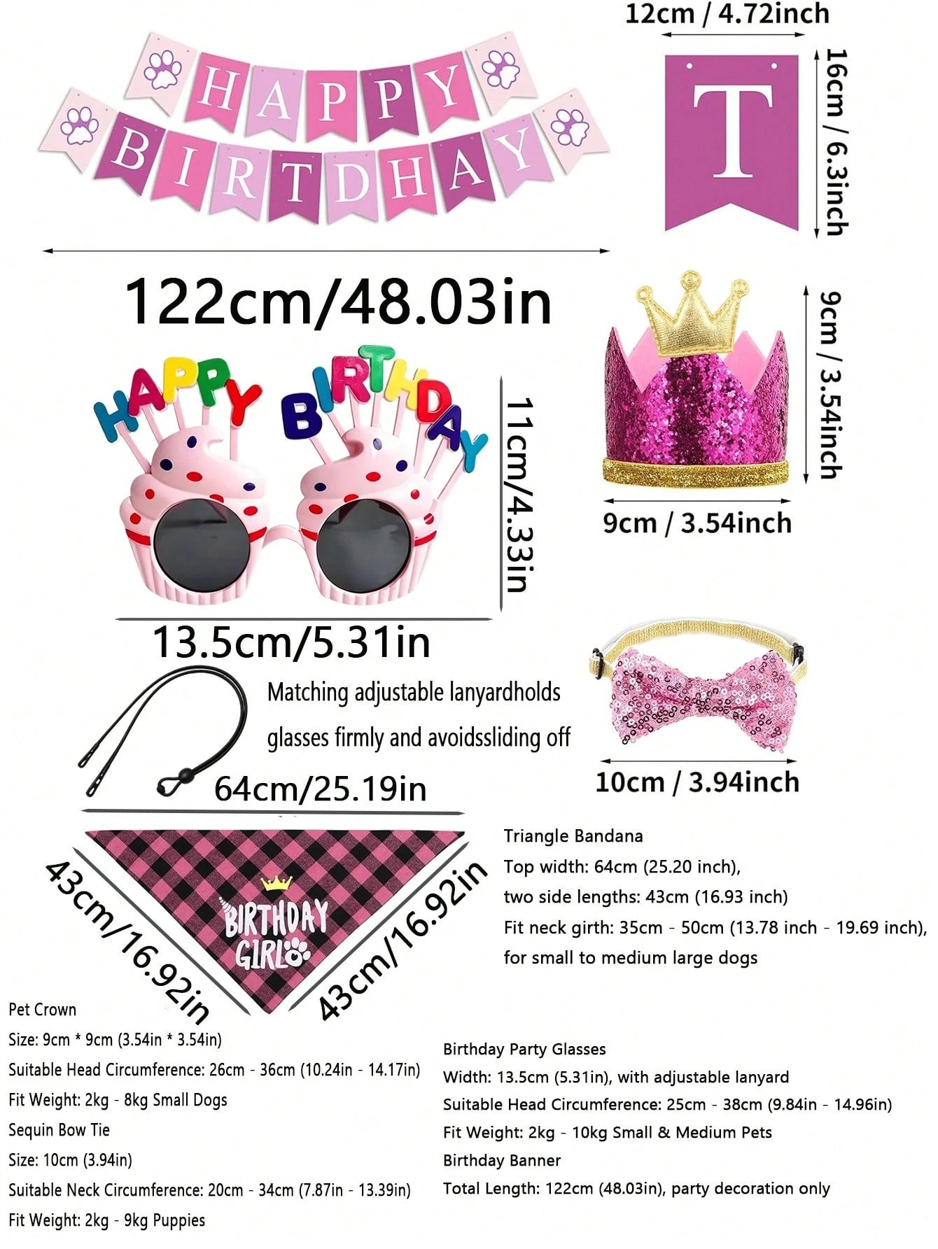 Pet Birthday Party Set – Dog Birthday Decorations & Photo Props