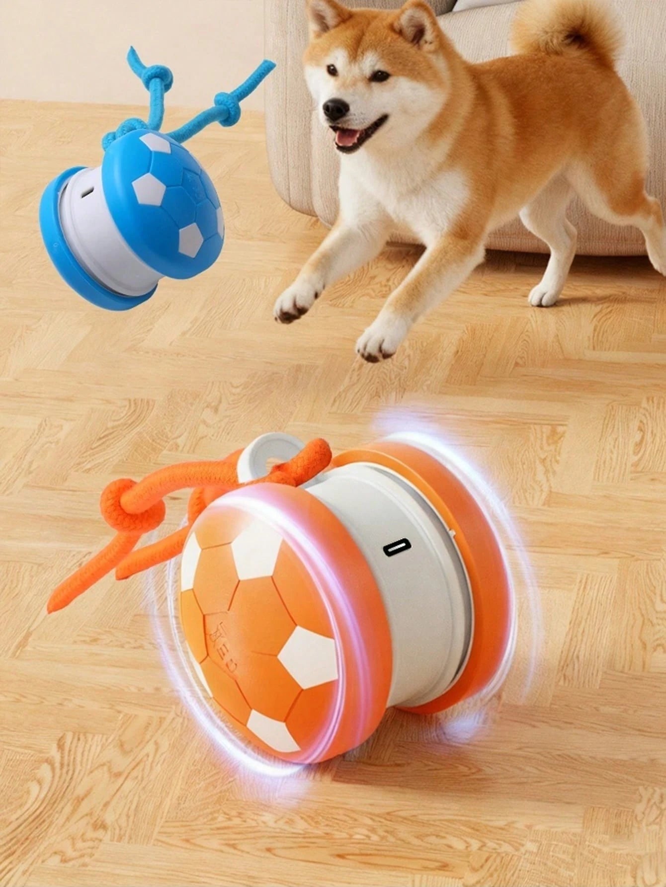 Interactive Automatic Dog Ball – Electric Rolling Toy (Without Leash)