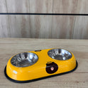 Bear Design Double Pet Bowl with Food Scoop