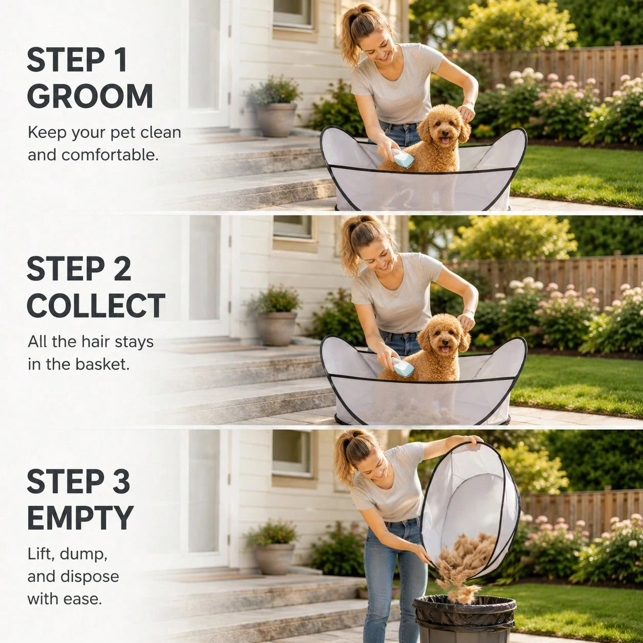 Pet Grooming Haircut Bib – Dog & Cat Hair Cutting Apron
