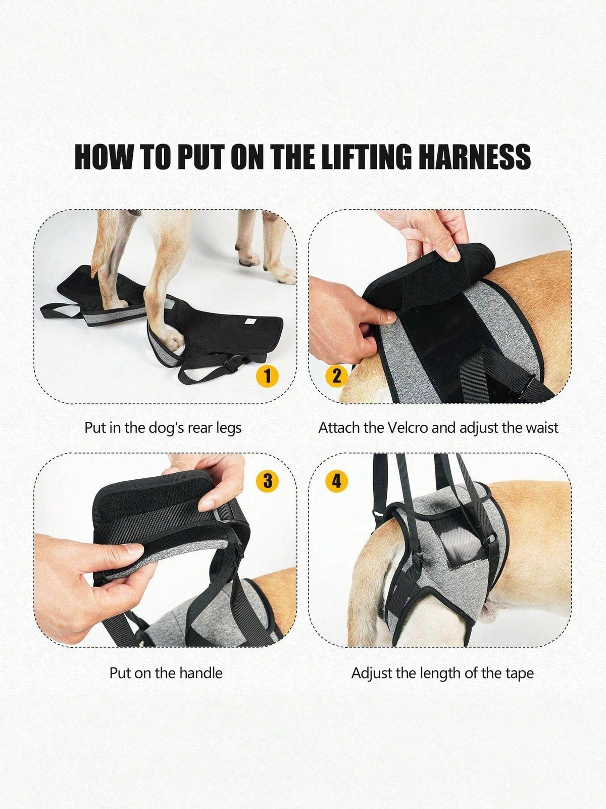 Dog Lift Harness – Rear Leg Support Sling for Elderly & Injured Dogs