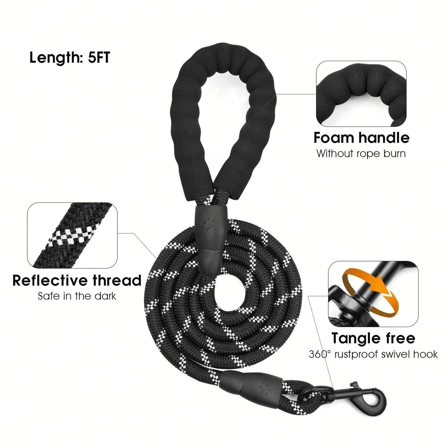 No-Pull Dog Harness – Reflective Padded Vest with 2 Leash Clips