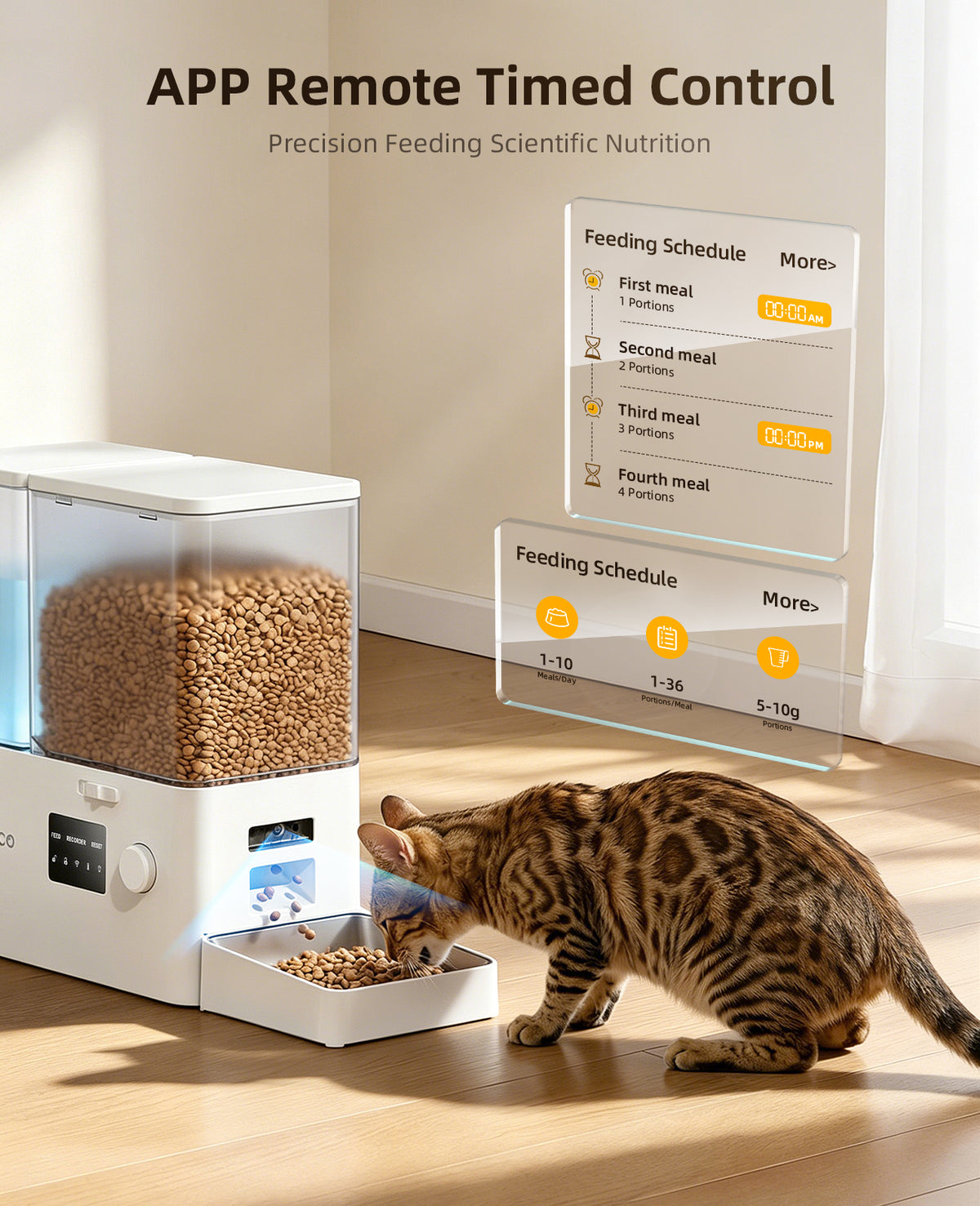 ROJECO 8.5L Automatic Pet Feeder with Camera option | 2-in-1