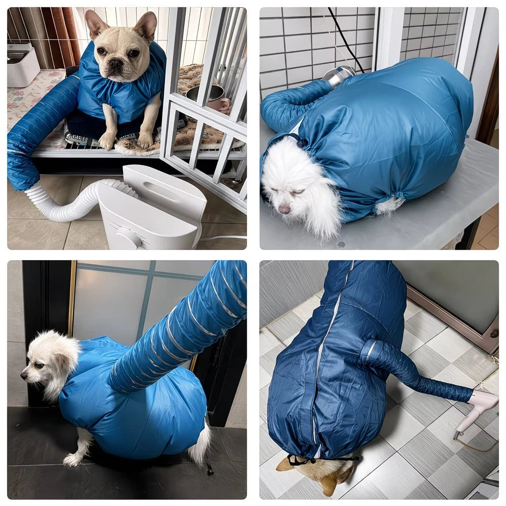 Hands-Free Pet Drying Bag | Quick-Dry Grooming Bag for Cats & Small Dogs