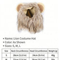 Funny Lion Mane Pet Hat – Cute Costume for Cats & Small Dogs