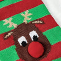 Christmas Dog Sweater – Knitted Reindeer & Striped Design