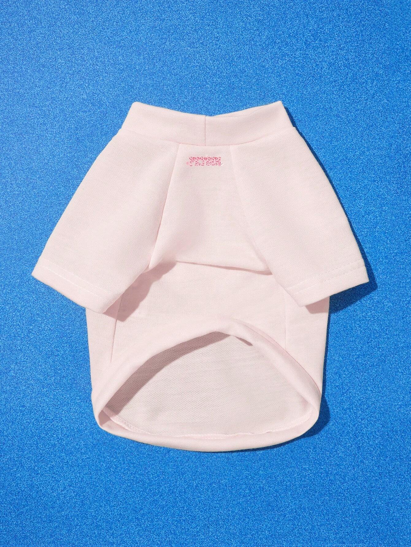 Pink Pet Hoodie for Cats & Dogs | Cute Letter Print Hoodie