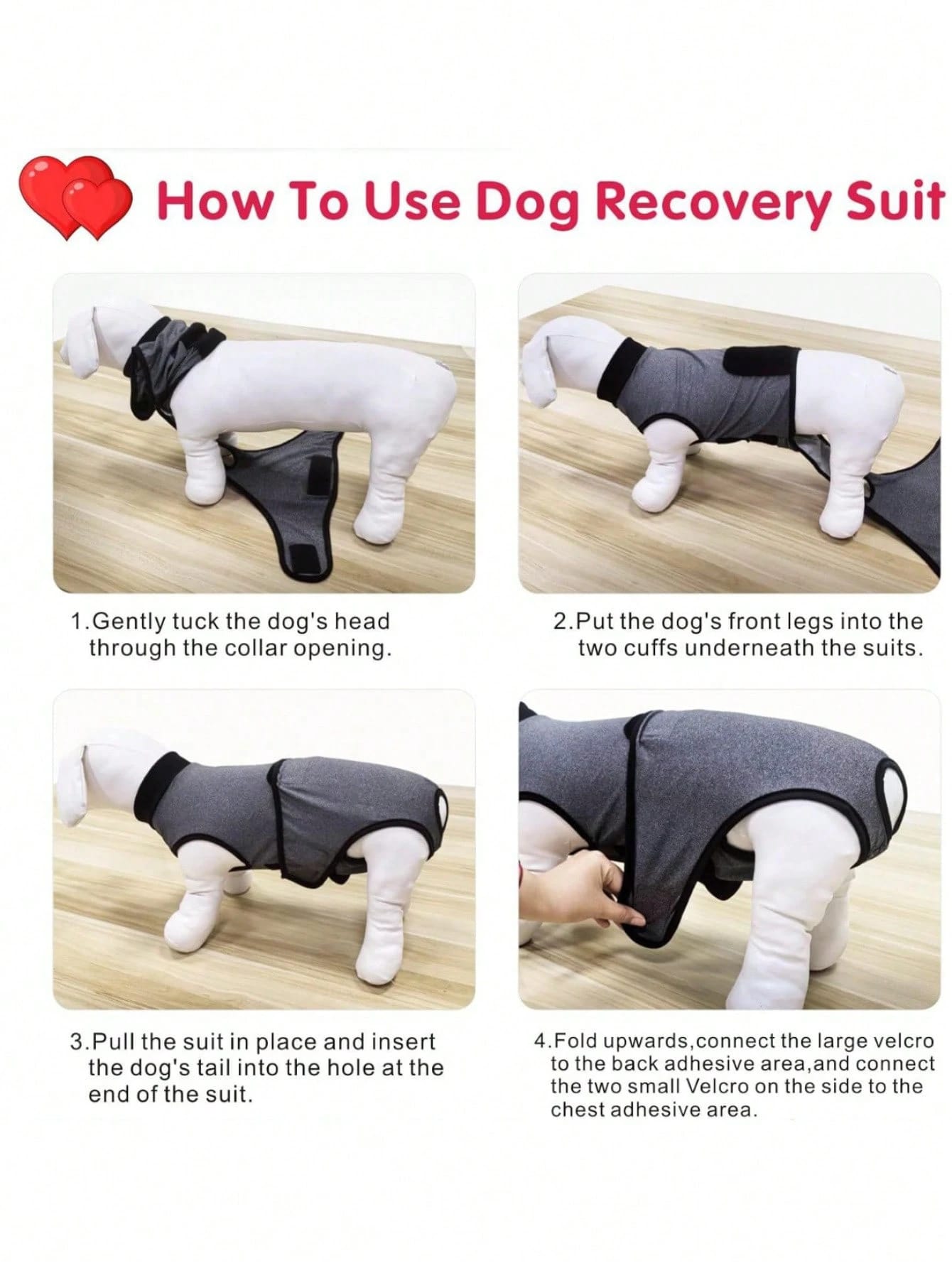 Pet Recovery Suit for Dogs & Cats | Adjustable Surgery Wrap