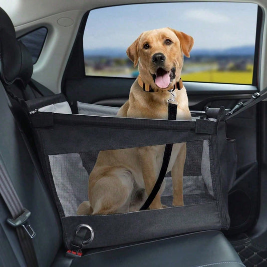 Large Pet Car Seat Cushion | Comfortable Dog & Cat Travel Seat Bed