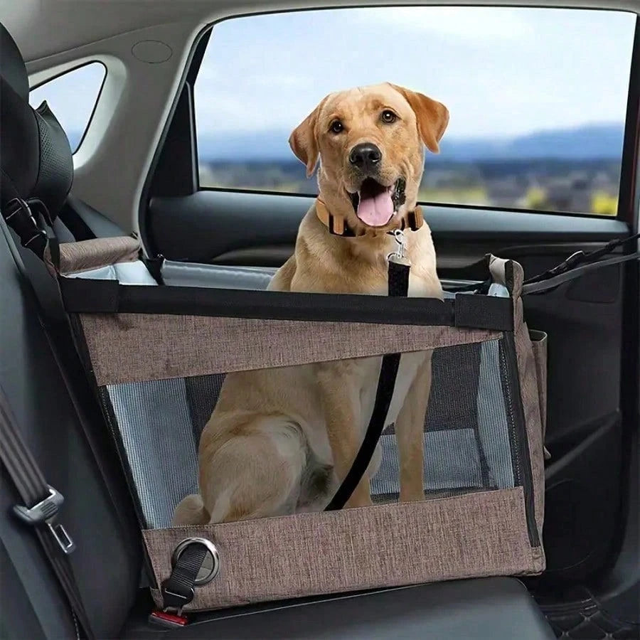 Large Pet Car Seat Cushion | Comfortable Dog & Cat Travel Seat Bed