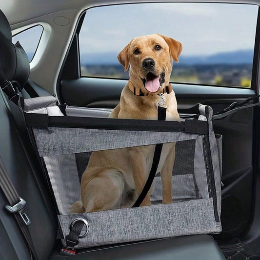 Large Pet Car Seat Cushion | Comfortable Dog & Cat Travel Seat Bed