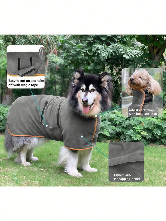 Quick-Dry Dog Bathrobe | Absorbent Pet Towel for Dogs & Cats