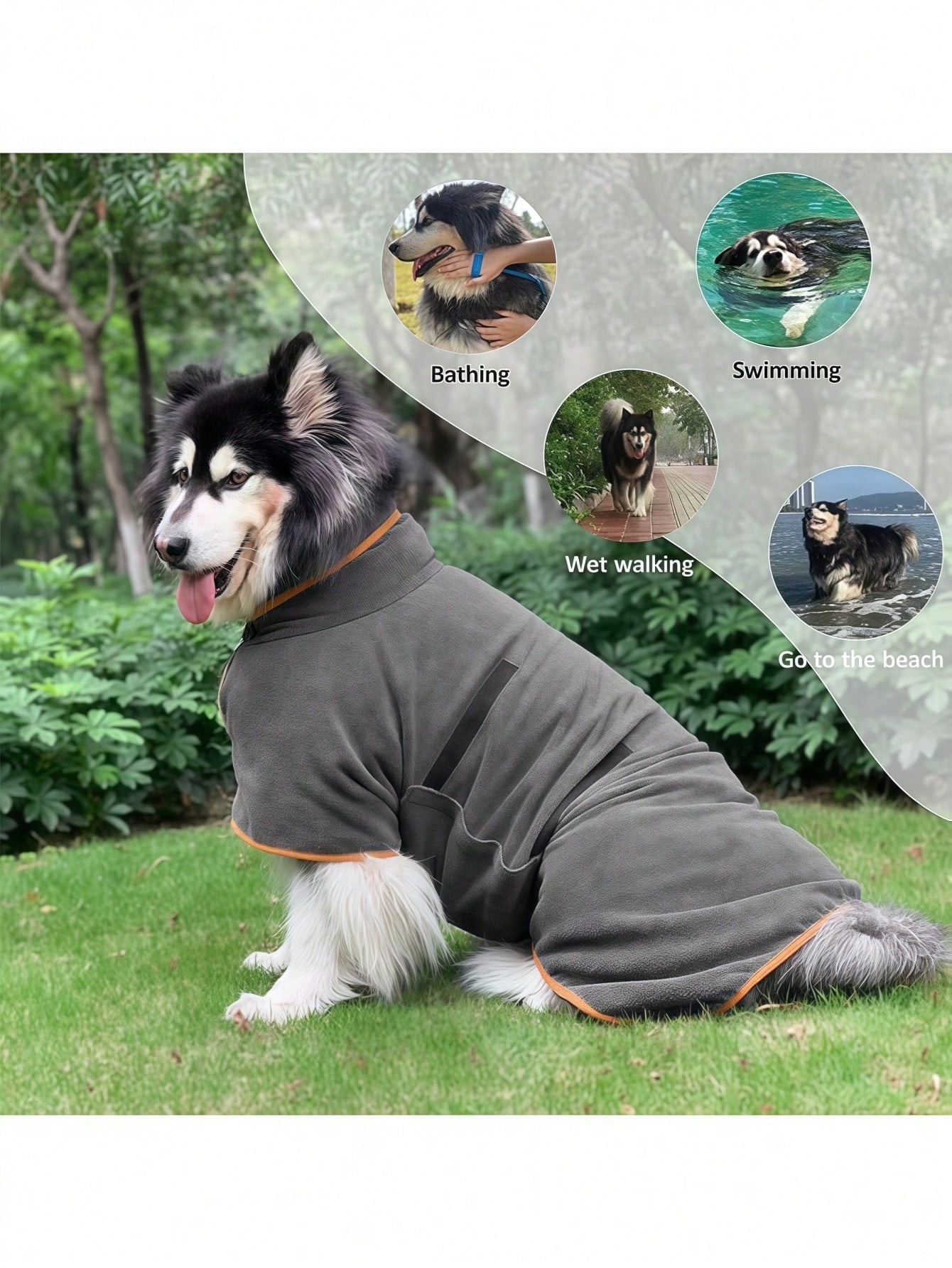 Quick-Dry Dog Bathrobe | Absorbent Pet Towel for Dogs & Cats