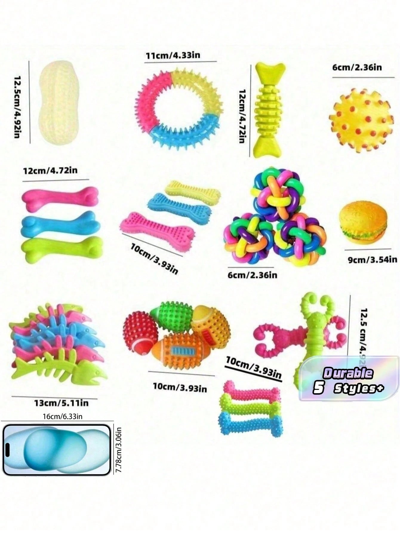 Dog Chew Toy Set for Puppies & Small Dogs | Teething & Interactive Training Toys (Set of 4 pieces))