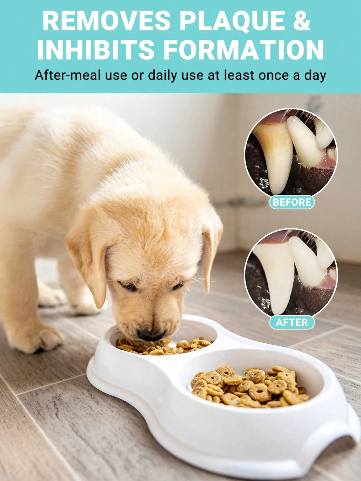 Pet Dental Finger Wipes for Dogs & Cats – 20 Count Oral Care Wipes