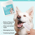 Pet Dental Finger Wipes for Dogs & Cats – 20 Count Oral Care Wipes