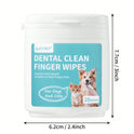 Pet Dental Finger Wipes for Dogs & Cats – 20 Count Oral Care Wipes