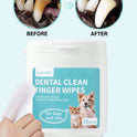 Pet Dental Finger Wipes for Dogs & Cats – 20 Count Oral Care Wipes