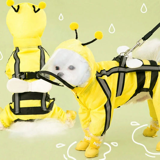 Waterproof Full Body Dog Raincoat | Breathable Hooded Rain Jacket