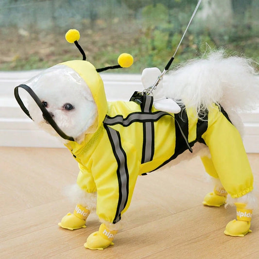 Waterproof Full Body Dog Raincoat | Breathable Hooded Rain Jacket