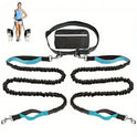 Hands-Free Dog Leash with Reflective Waist Pouch – Elastic Running Leash