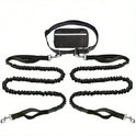 Hands-Free Dog Leash with Reflective Waist Pouch – Elastic Running Leash