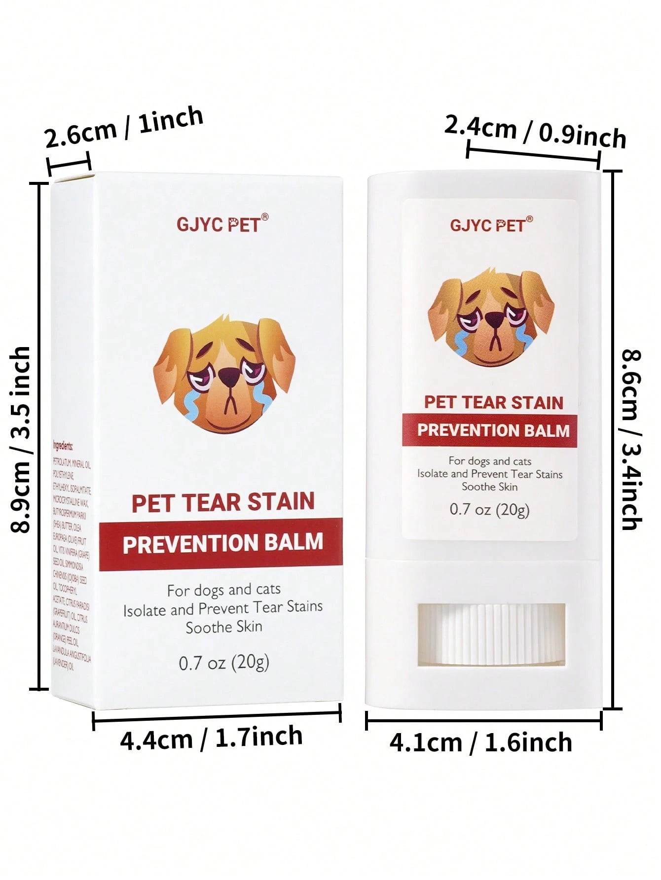 Pet Tear Stain Removal Balm | Gentle Eye Cleaner for Dogs & Cats