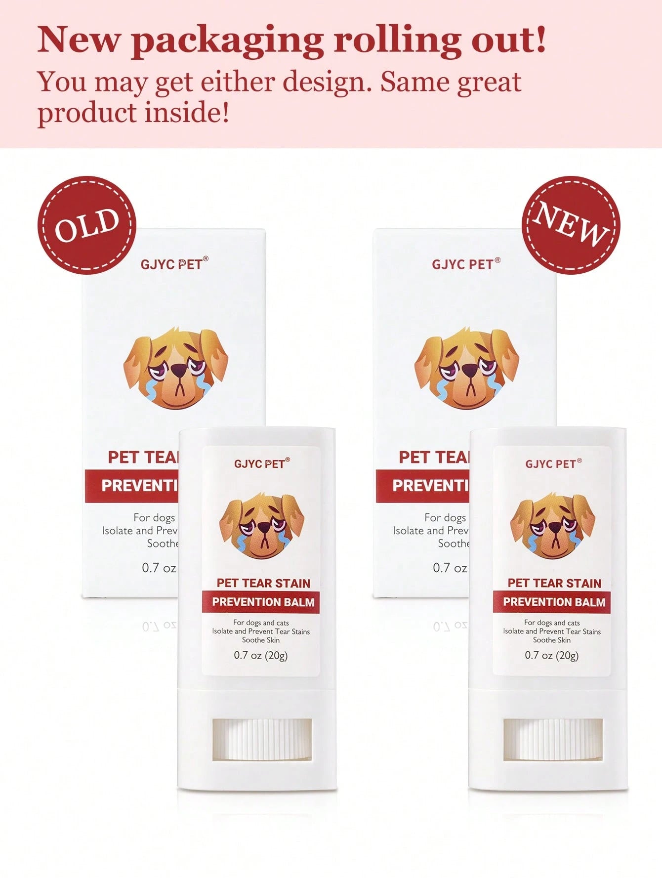 Pet Tear Stain Removal Balm | Gentle Eye Cleaner for Dogs & Cats