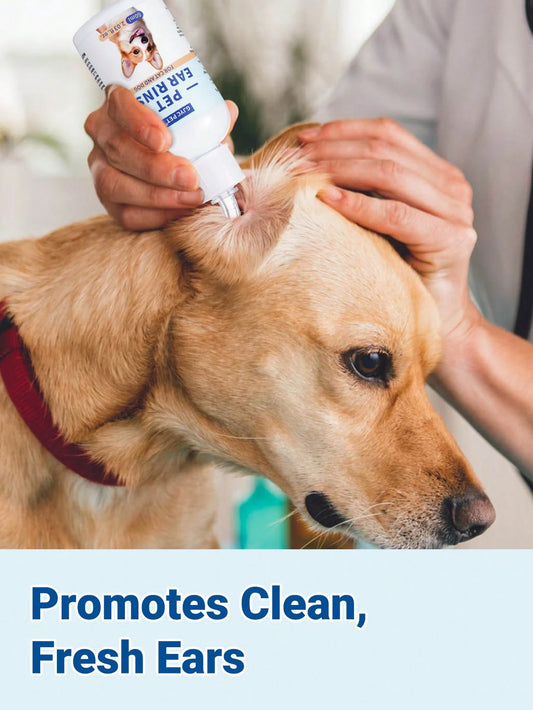 Pet Ear Cleaner for Dogs & Cats – Gentle Ear Drops for Wax & Odor | 2.03 Fl Oz