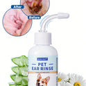 Pet Ear Cleaner for Dogs & Cats – Gentle Ear Drops for Wax & Odor | 2.03 Fl Oz