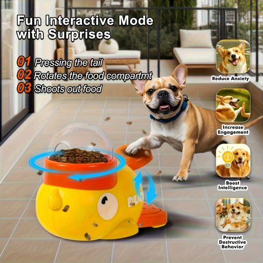 Interactive Duck Dog Treat Dispenser Toy | Slow Feeder Puzzle Toy for Dogs