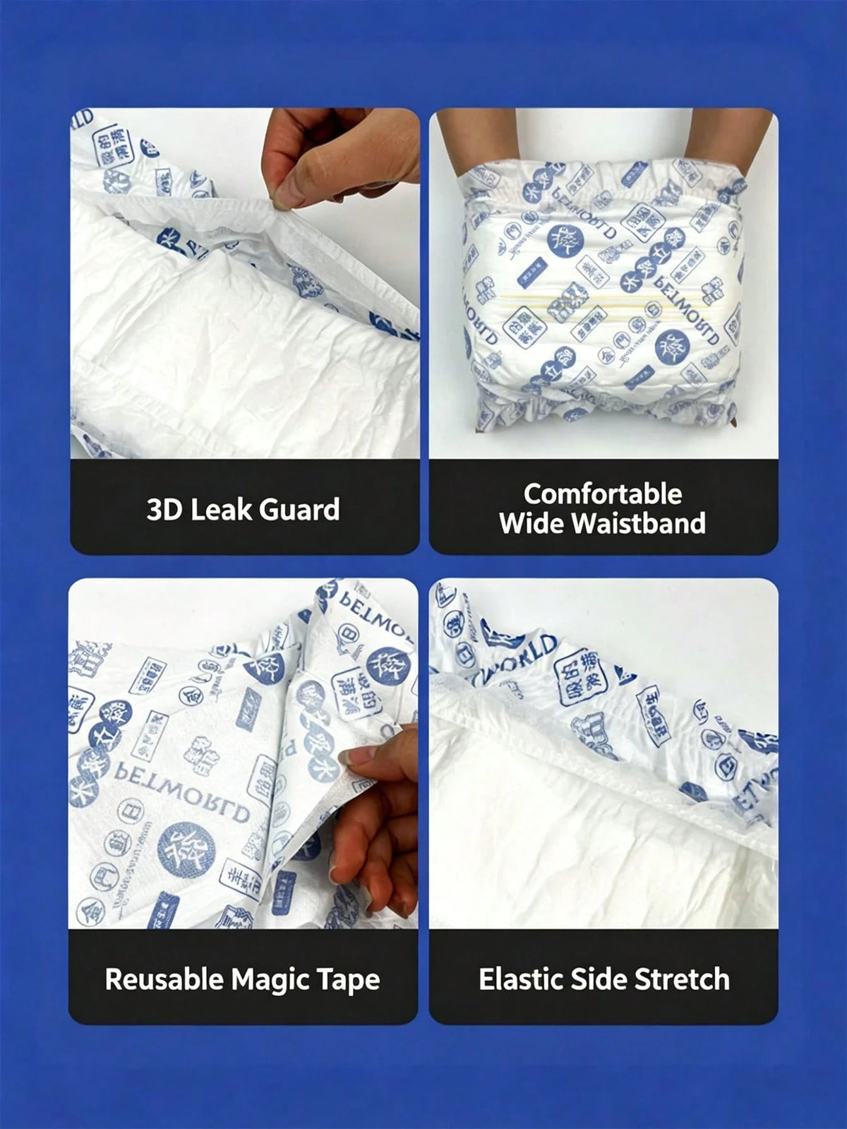 10-Pack Male Dog Diapers – Disposable Pet Nappies & Pee Pads
