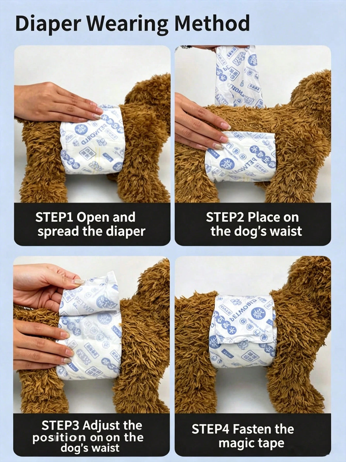 10-Pack Male Dog Diapers – Disposable Pet Nappies & Pee Pads