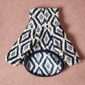 Geometric Pattern Dog Sweatshirt – Warm Plush High-Neck Pet Sweater