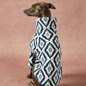 Geometric Pattern Dog Sweatshirt – Warm Plush High-Neck Pet Sweater