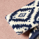 Geometric Pattern Dog Sweatshirt – Warm Plush High-Neck Pet Sweater