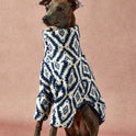 Geometric Pattern Dog Sweatshirt – Warm Plush High-Neck Pet Sweater