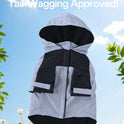 Colorblock Dog Windbreaker Jacket – Hooded Pet Coat