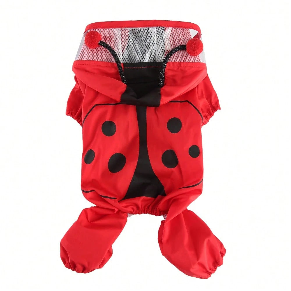 Full-Coverage Waterproof Dog Raincoat – Hooded Animal Design