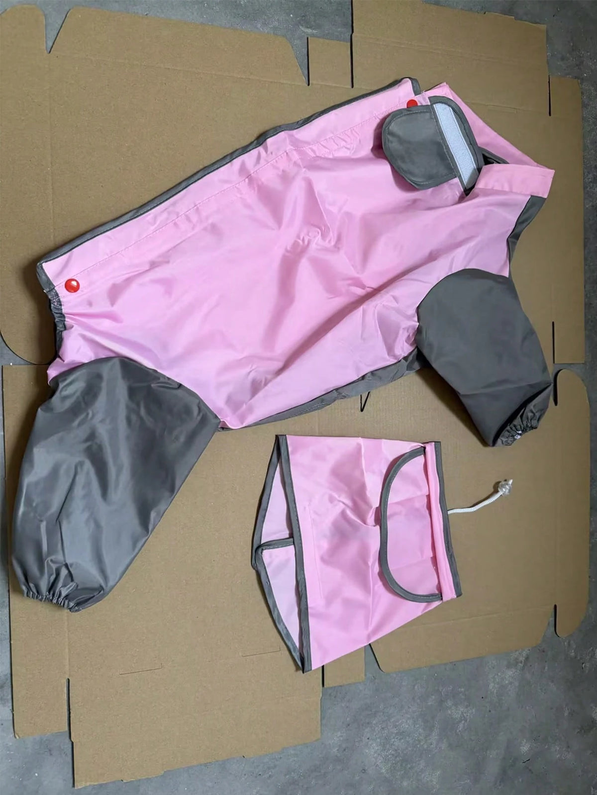 Pink Full-Coverage Dog Raincoat – Waterproof Pet Rainwear