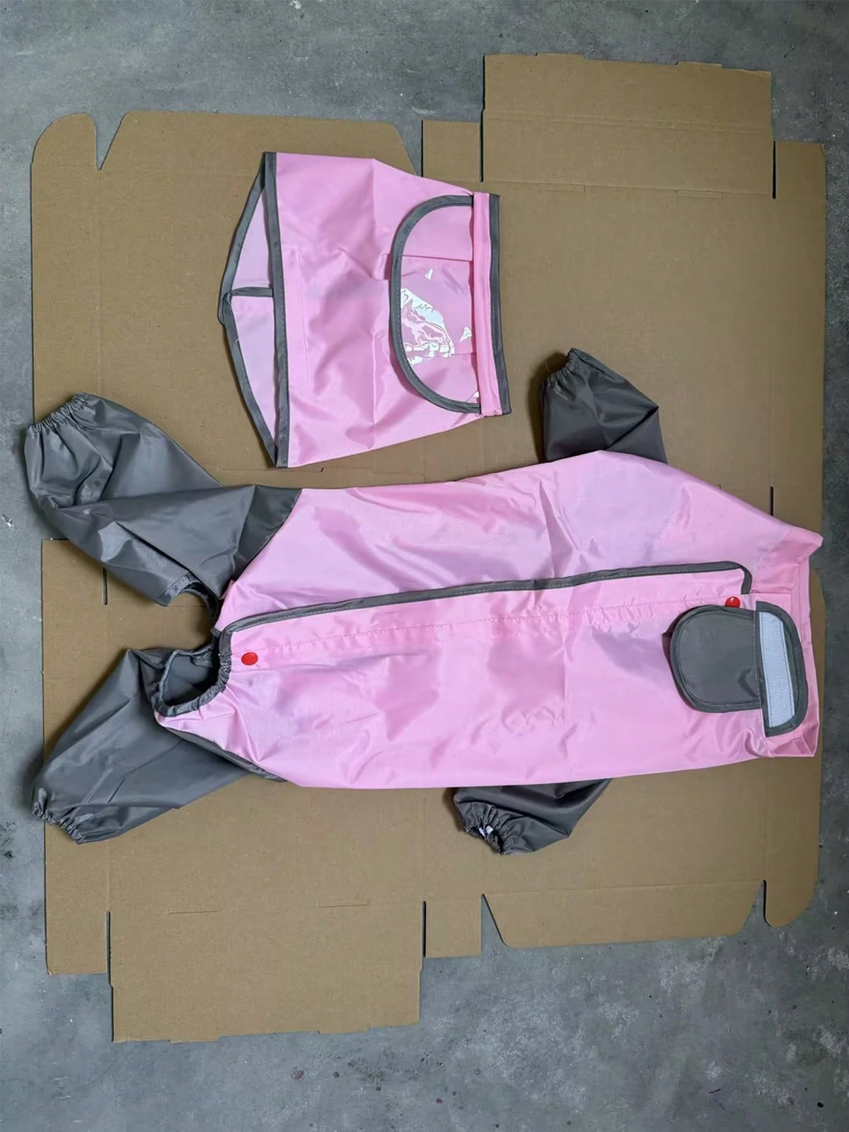 Pink Full-Coverage Dog Raincoat – Waterproof Pet Rainwear