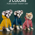 Full-Body Waterproof Dog Raincoat – Hooded Reflective Jacket