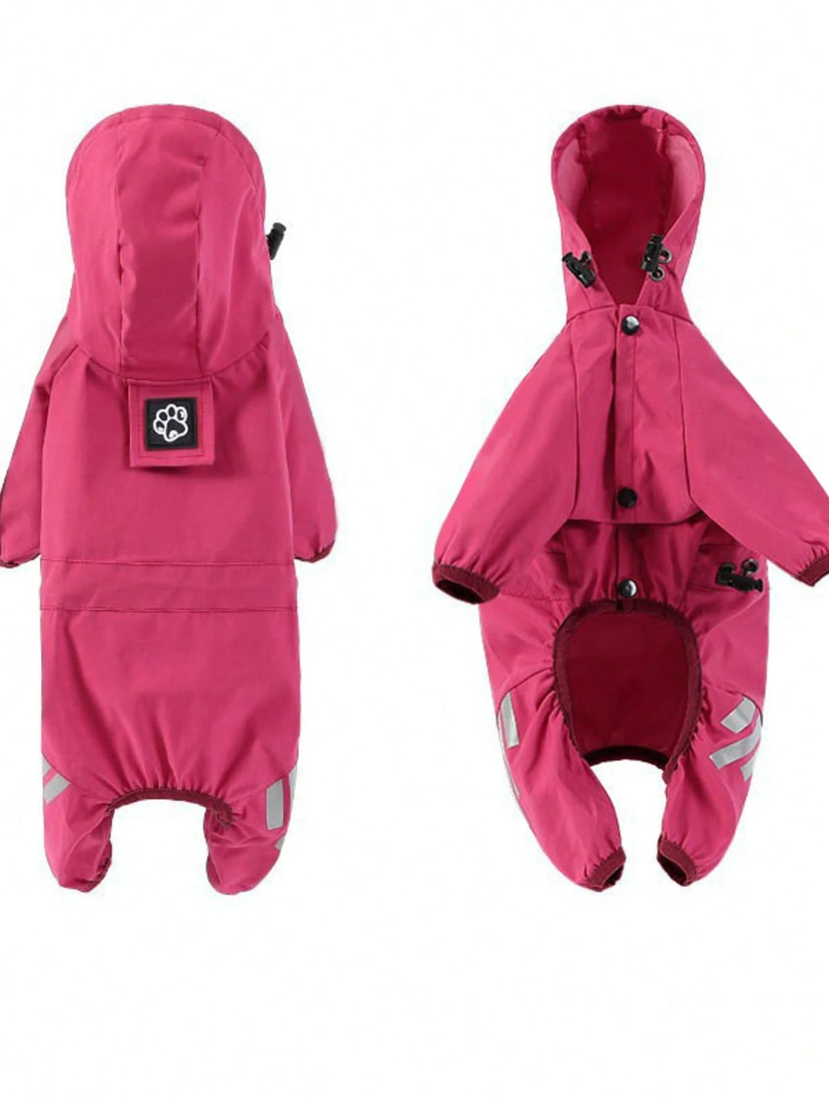 Full-Body Waterproof Dog Raincoat – Hooded Reflective Jacket